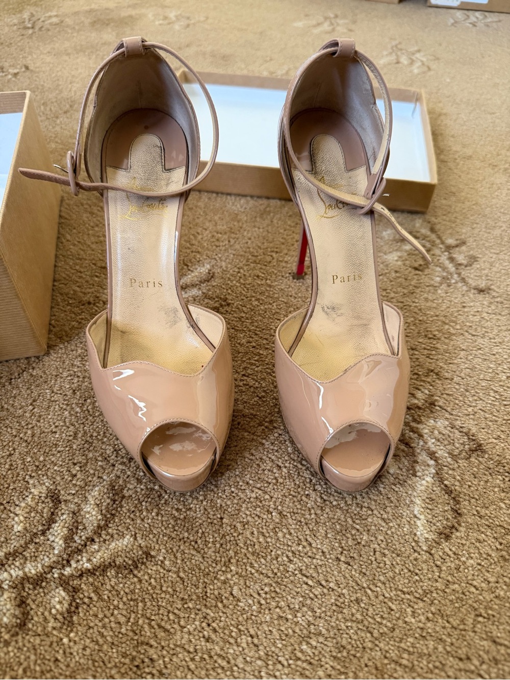 Christian Louboutin Aketata 120 Patent Nude